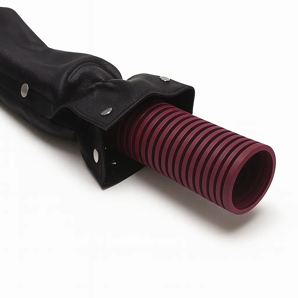 Lather sleeve for corrugated tube, extendable