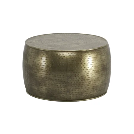 A 3D model of a brass coffee table for living room interiors.