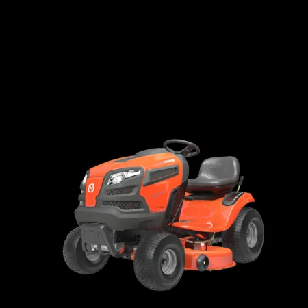 Lawn mower product render highlighting home equipment features.