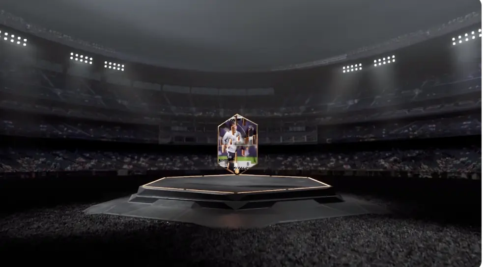 Gaming sports card animation built with 3D product animation services.