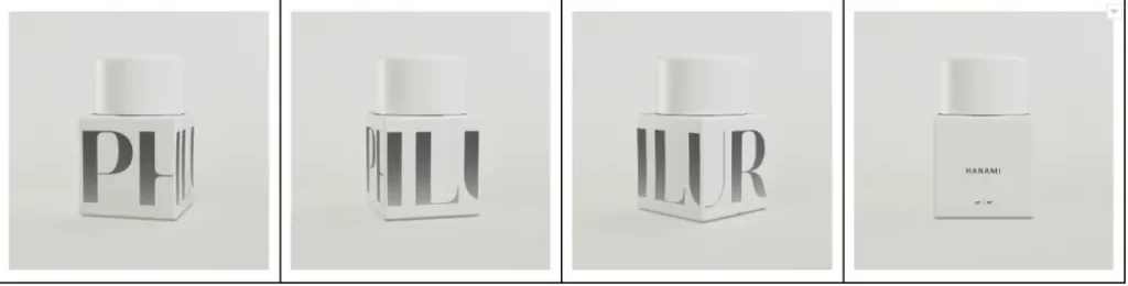 Perfume bottle visualized with 3D model texturing service.